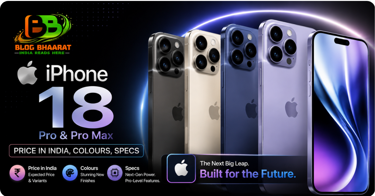 Apple iPhone 18 Pro & Pro Max Price in India, Colours, Specs – Blog Bhaarat Feature Image
