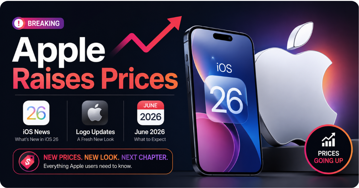 Apple Raises Prices – iOS 26 News, Logo Updates & June 2026 Apple Price Increase