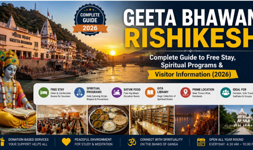Geeta Bhawan Rishikesh: Complete Guide to Free Stay, Spiritual Programs & visitor Information (2026)