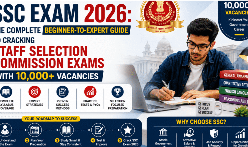 SSC Exam 2026: The Complete Beginner-to-Expert Guide to Cracking Staff Selection Commission Exams with 10,000+ Vacancies