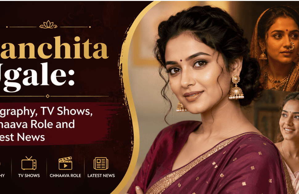 Sanchita Ugale Biography, TV Shows, Chhaava Role and Latest News featured image with elegant portrait collage and cinematic background.